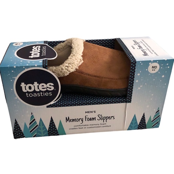 Totes toasties men’s memory foam slippers size medium 8-9 - Picture 1 of 4